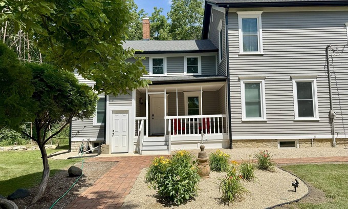 Oswego Other | Spacious 5-bedroom farmhouse in charming Oswego with private woods