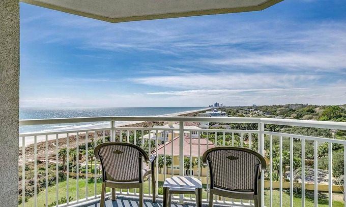 Myrtle Beach Condo | · Spacious Angle Oceanfront | Indoor Waterpark, Multiple Pools, Free Wifi