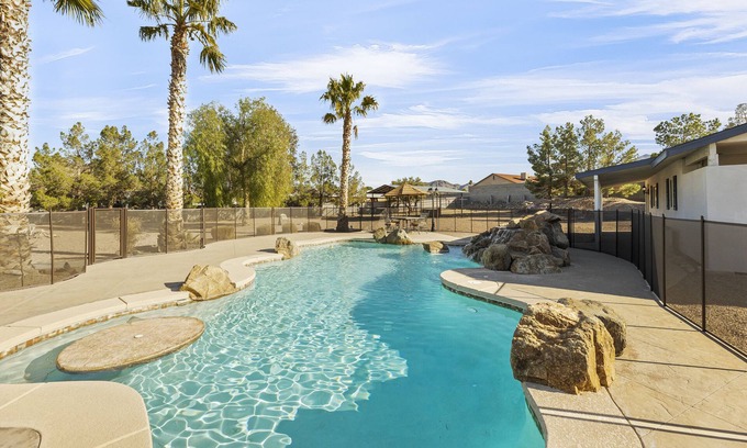 Mission Hills House | Spacious Desert Getaway! 5BR w/Casita, Endless Yard/Patio, EV, Pool, Game Room