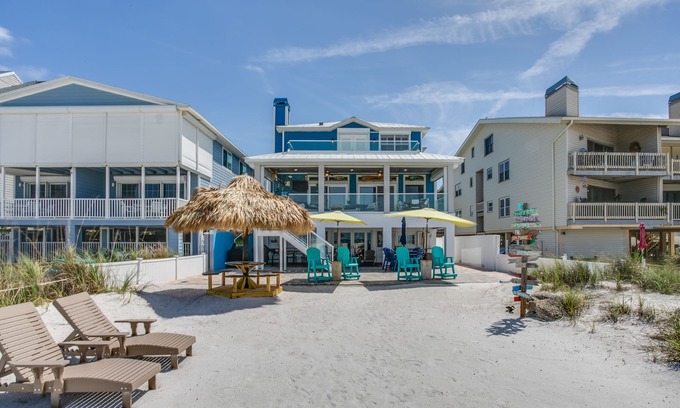 Indian Shores House | Spacious, Direct Beach Front 6-Bedroom House in Peaceful Indian Shores