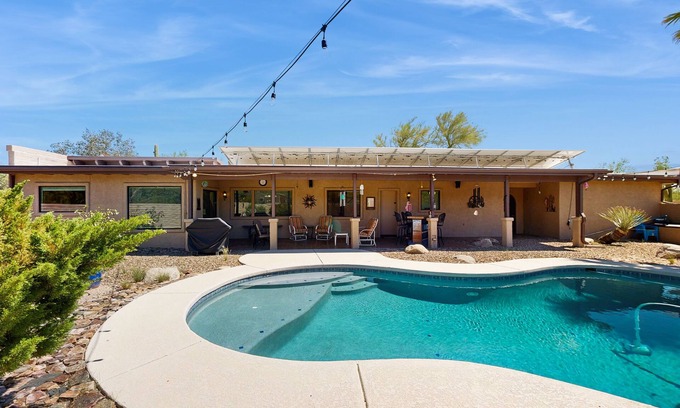 Tanque Verde House | Spacious home w/private heated pool, large yard, mountain views, work desk