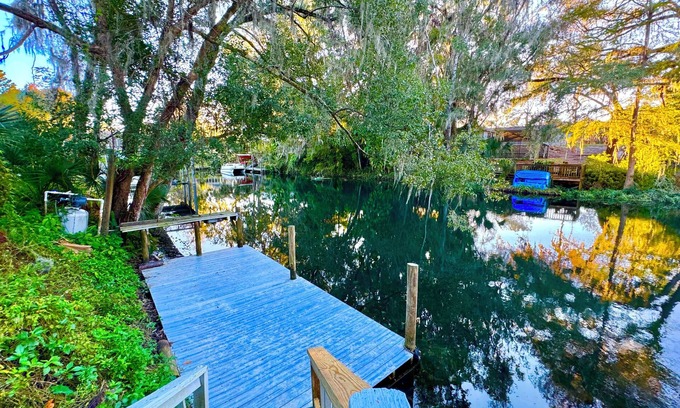 Dunnellon House | Spacious Homey Blue Cove Canal Pool Home on Rainbow Spring River near Swampys!