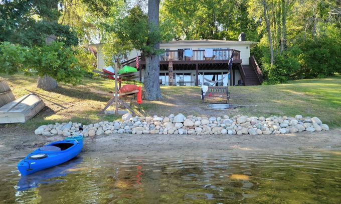 Sister Lakes House | Spacious lakefront home on peaceful Cable Lake.