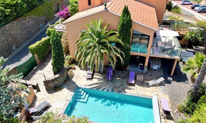 Collioure House | Spacious Modern Villa With Private Pool, Terraces, Garden And Panoramic Sea View