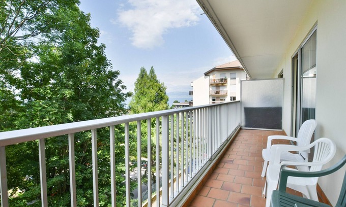 Evian-les-Bains Apartment | Spacious refurbished apartment with balcony and garage, near city center