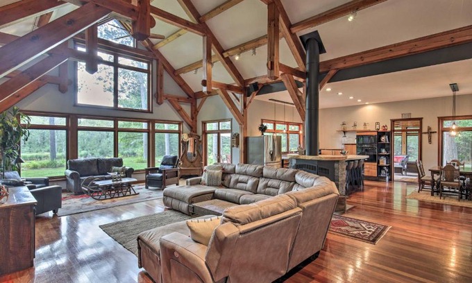 Eagle River House | Spacious Riverfront Escape with Private Hot Tub