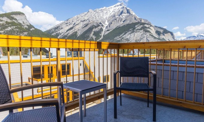Banff Apartment | Spacious Room w/Mountain View + Private Balcony