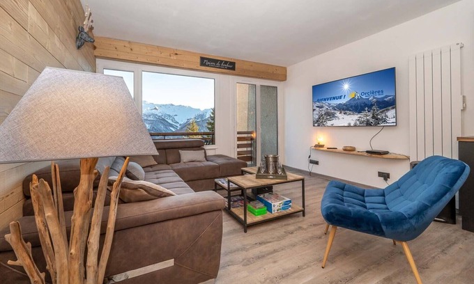 Orcieres-Merlette Apartment | Spacious south-facing 3-room apartment for 6 people with garage