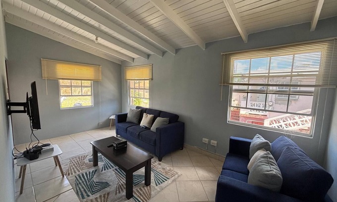 Hopefield Apartment | Spacious Upstairs 3-bedroom apartment with AC, WiFi in delightful Christ Church.