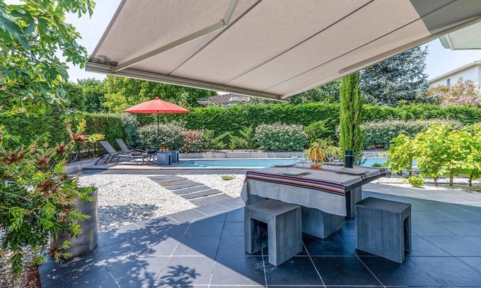 Lestonat - Monsejour House | Spacious vacation home with private outdoor pool and beautiful garden area.