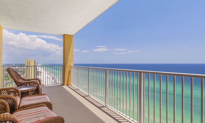 West Panama City Beach Condo | Spectacular beachfront condo! Complimentary beach service included!