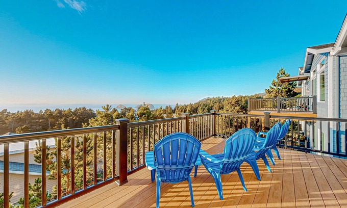Oceanside House | Spectacular ocean view home with fireplace & large decks - dog-friendly