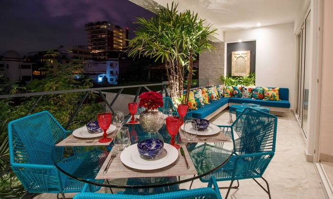 Amapas Condo | Spectacular View from D Terrace 201 2BD Condo for rent in Old Town, Puerto vallarta