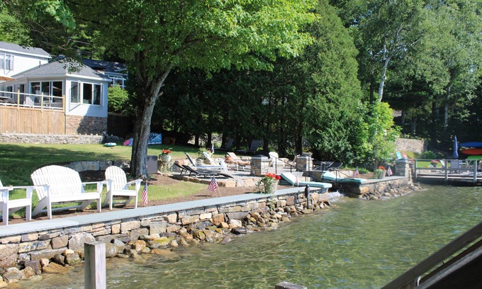Lake George House | Spectacular Views from Every Room in This Huge Lake Front Home