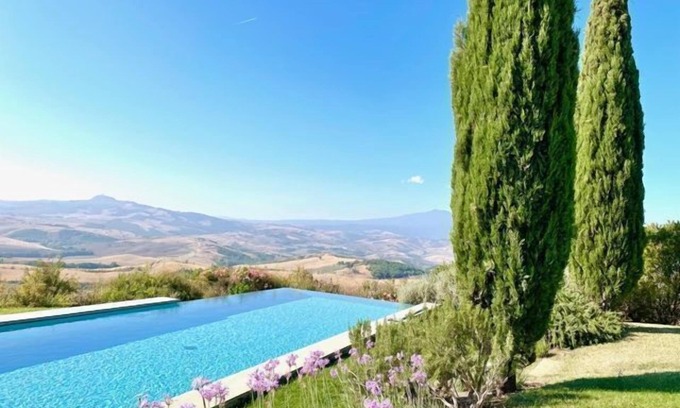Sarteano Villa | Spectacular views from this villa for 8 in Valdorcia. Private Pool.