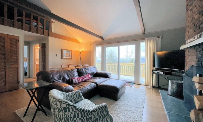 Bromley Mountain Condo | Spectacular views from this trailside, Spruces condo at Bromley