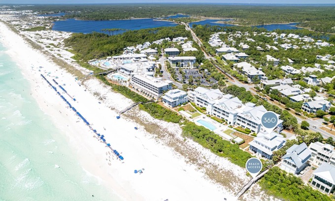 Gulf District Condo | Spend Fall at the Gulf! Beachside #21! Gulf Front! Closest to Beach Access! Watercolor Amenities!