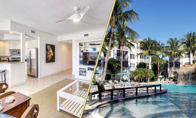Bonita Shores Condo | Spiral staircase will take you to the resort pool.