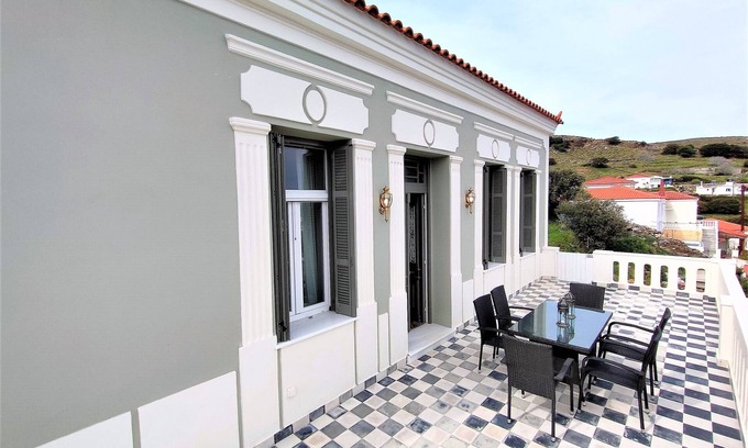 Steniai House | "Spiti" | Sea View Neoclassical House in Stenies