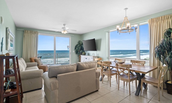 West Panama City Beach Condo | Splash 101W - Beachfront, Family Friendly, Pools, Water Park, Free Golf Daily