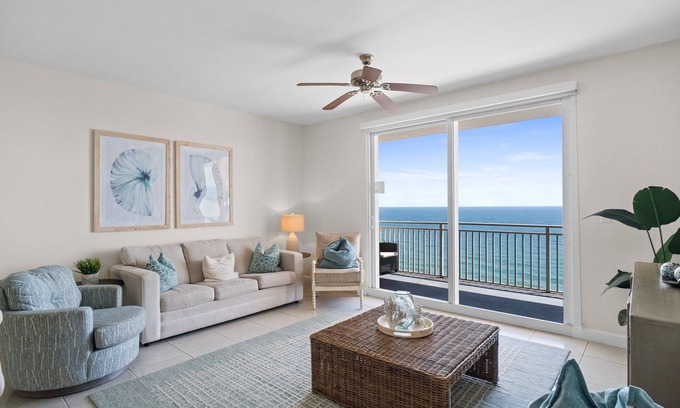 West Panama City Beach Condo | Splash 2004W - Beachfront, Corner Unit, Sleeps 10, Pools, VIP Beach Service Incl