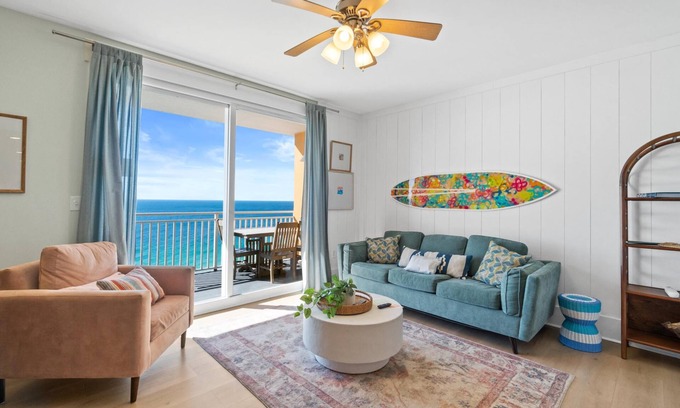 West Panama City Beach Condo | Splash Resort 1504E - Beachfront, Pools, Waterpark, Lazy River, Free Activities