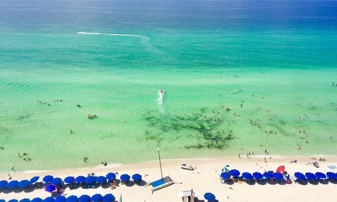 West Panama City Beach Condo | SPLASH RESORT 9th flr 2/2 Gulf Front Luxury, Kids Waterpark, Free Beach Chairs