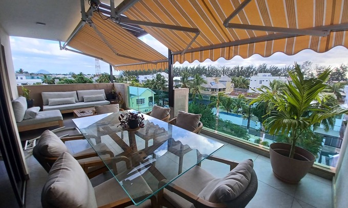 Wolmar Apartment | SPLENDID PENTHOUSE 2022 LARGE TERRACE SEA VIEW 5MN WALK FROM THE BEACH