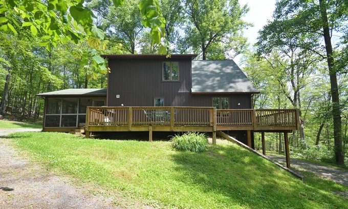 Berkeley Springs House | Sqyrls Nest - hot tub, pets, fire pit, game room, grill, wifi, view