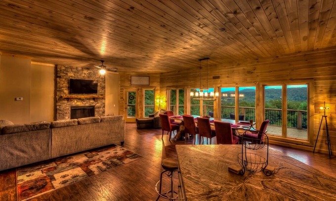 Blue Ridge Cabin | Star Mountain - Main Level Master | Movie Theatre | Stunning Views