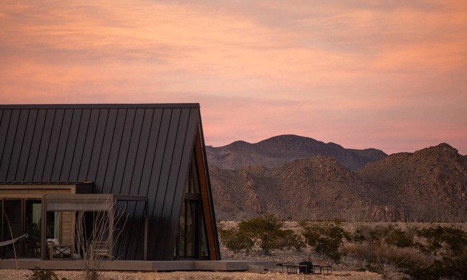 Study Butte-Terlingua Cabin | Stardust Big Bend Luxury A-Frame#10 with fab view