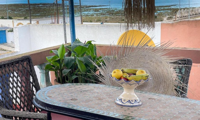 El Jadida Apartment | Statia 2 - Vue imprenable sur la mer depuis notre Terrasse au coeur de la cité portugaise d'El Jadida, à 5 min de la plage