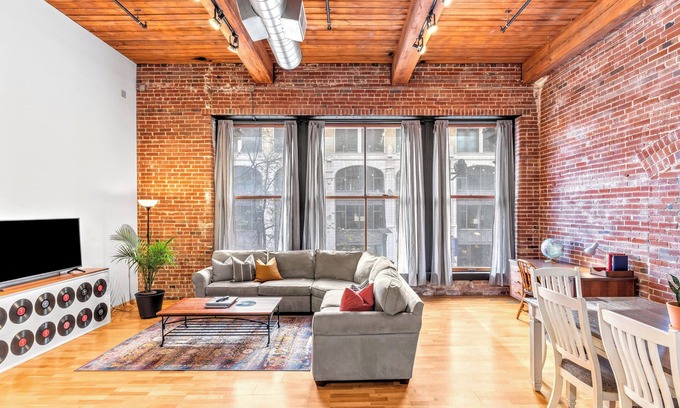 Downtown West Apartment | Stay in Style! Downtown Loft-Garage Parking