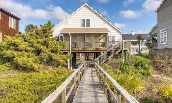 Folly Beach House | Stay @ Sandi Lou! Oceanfront Classic Folly Beach Home