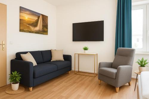 Wahren Apartment | StayInn Möckern - 1 Studio Apartment für 3 Personen -1Zimmer mit Schlafsofa und Doppelbett-kein zweites Zimmer