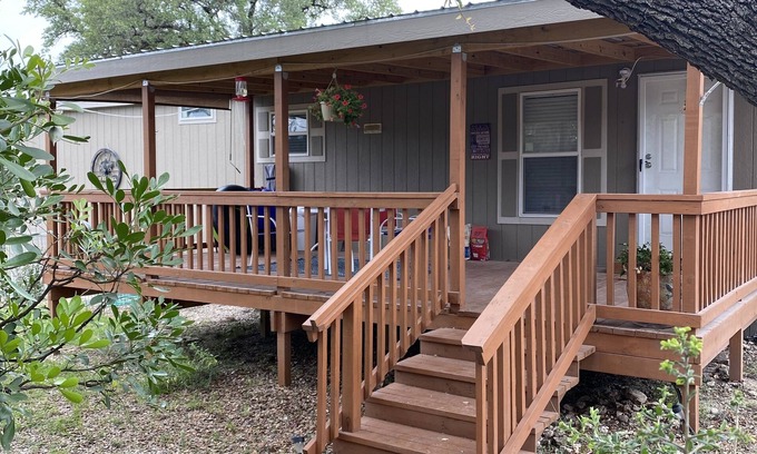 Leakey House | Steps from the Frio River, less than mile from 337, something for everyone.