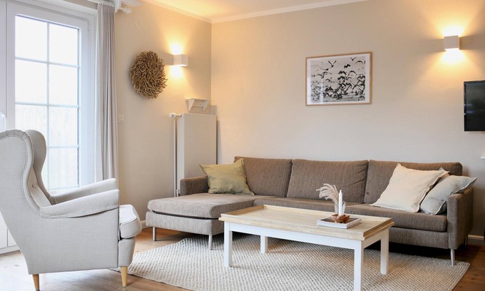 Reussenkoge Apartment | Stilvolle 4-sterne-ferienwohnung "föhr" mit Eigener Terrasse und Deich-blick