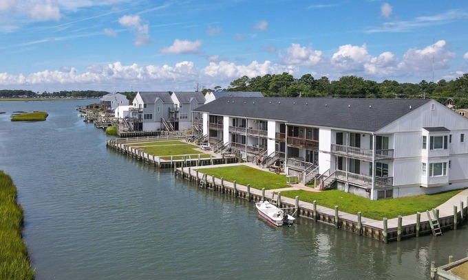 Chincoteague Condo | Stingray - Waterfront; Waterside balcony!