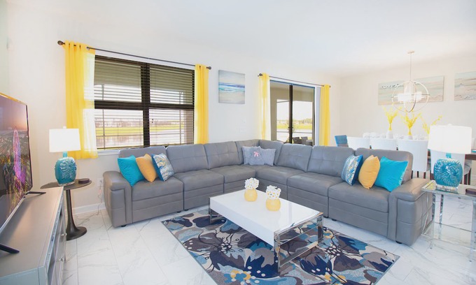 Kissimmee House | Storey Lake 8 Bedroom Home, Pool with Best Lake View, Game Room, Theater