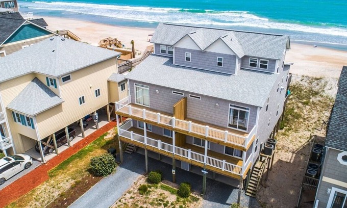 North Topsail Beach House | Stories By The Sea - 5 BR, 4.5 BA Oceanfront, Spectacular Views, Private Hot Tub