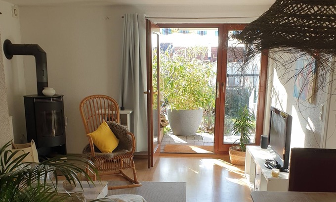 Neuffen Apartment | Studio 22 with pool use, sauna, wood-burning stove and terrace Fitness equipment