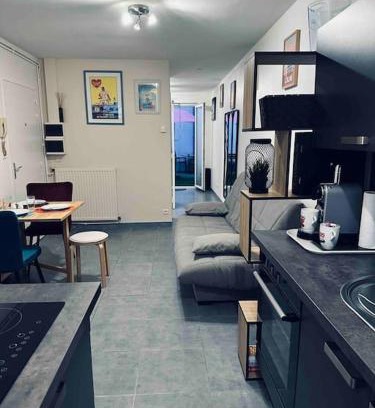 Calais Apartment | Studio 3 personnes centre ville, avec cour
