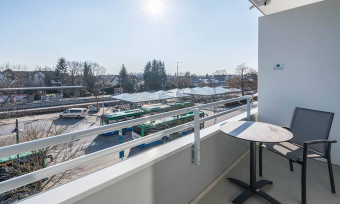 Furstenfeldbruck District Apartment | Studio Apartment 'Huber Living Single 201' with Balcony & Wi-Fi