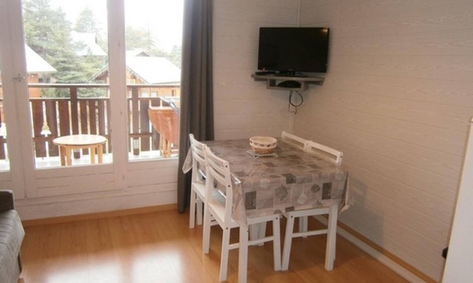 Le Devoluy Apartment | Studio Apartment "Les Fontettes 2" near Slopes with Balcony & Shared Pool