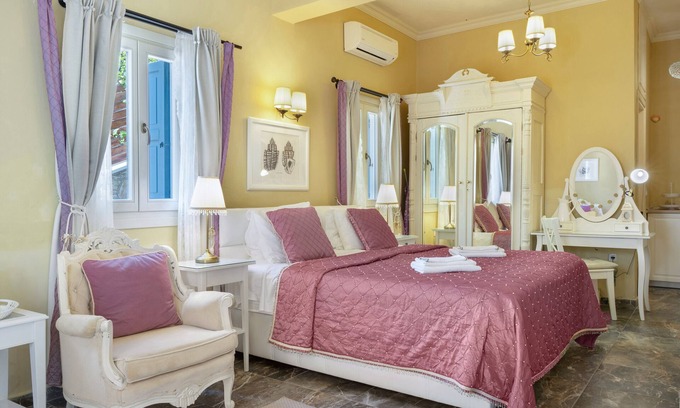 Symi Apartment | Studio Apartment 'No 3 Superior Symi Nautilus' with Mountain View, Wi-Fi and Air Conditioning