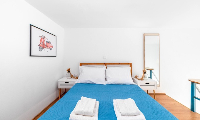 Ixia Apartment | Studio Apartment 'Sea Front In Ixia 2' with Private Garden, Wi-Fi and Air Conditioning