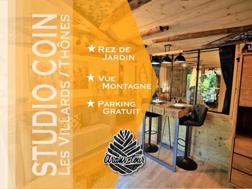 Les Villards-sur-Thones Apartment | Studio du Coin - Vue montagne, au calme, Terrasse - AravisTour