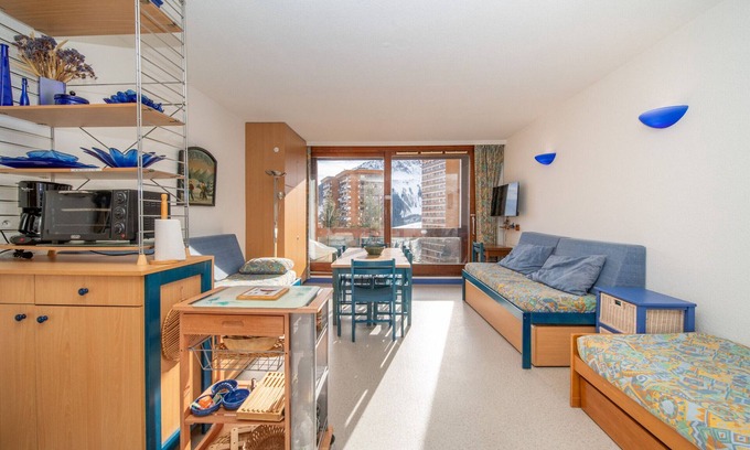 Villarembert Apartment | Studio for 6 in Le Corbier, ski-in/ski-out