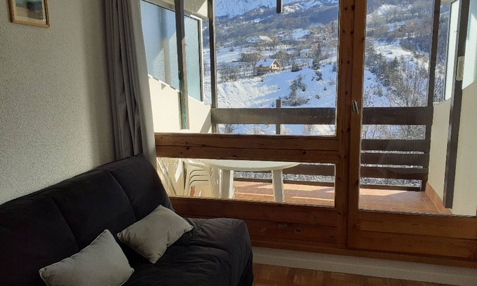 Le Sauze Apartment | Studio in Sauze with balcony, parking, and all amenities