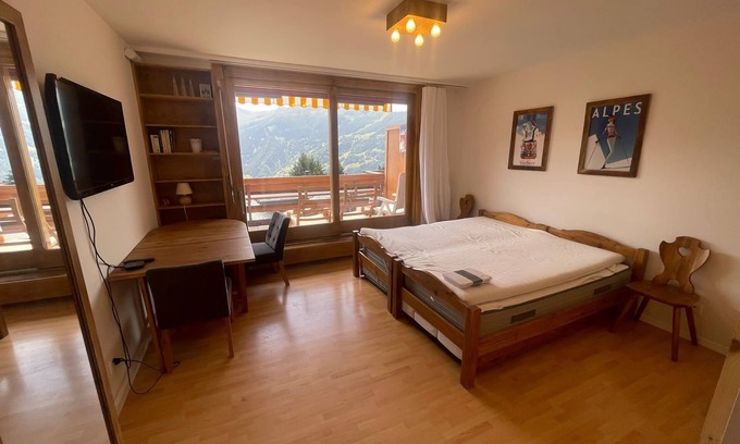 Verbier Apartment | Studio in Verbier with view and terrasse